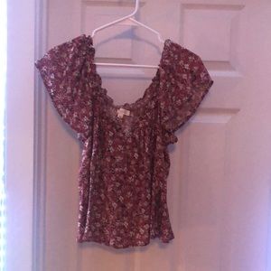 off the shoulder flower top